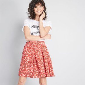 Modcloth Courageous Taste Skater Skirt
